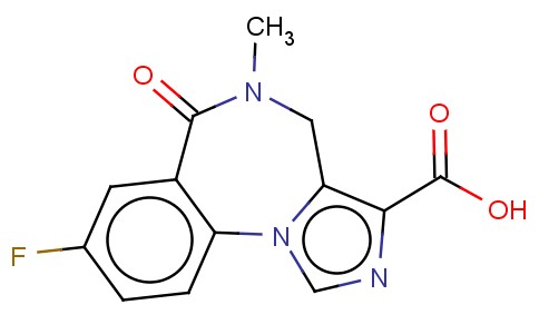 4H-IMIDAZO[1,5-A][1,4]BENZODIAZEPINE-3-CARBOXYLIC ACID, 8-FLUORO-5,6-DIHYDRO-5-METHYL-6-OXO-